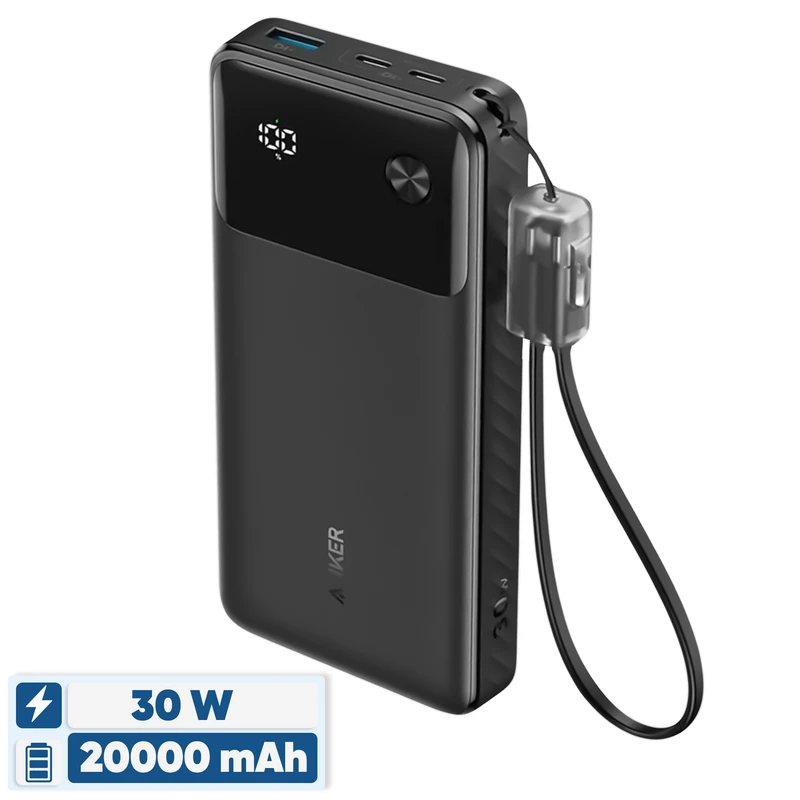 پاوربانک انکر 20000 میلی آمپر 30 وات
